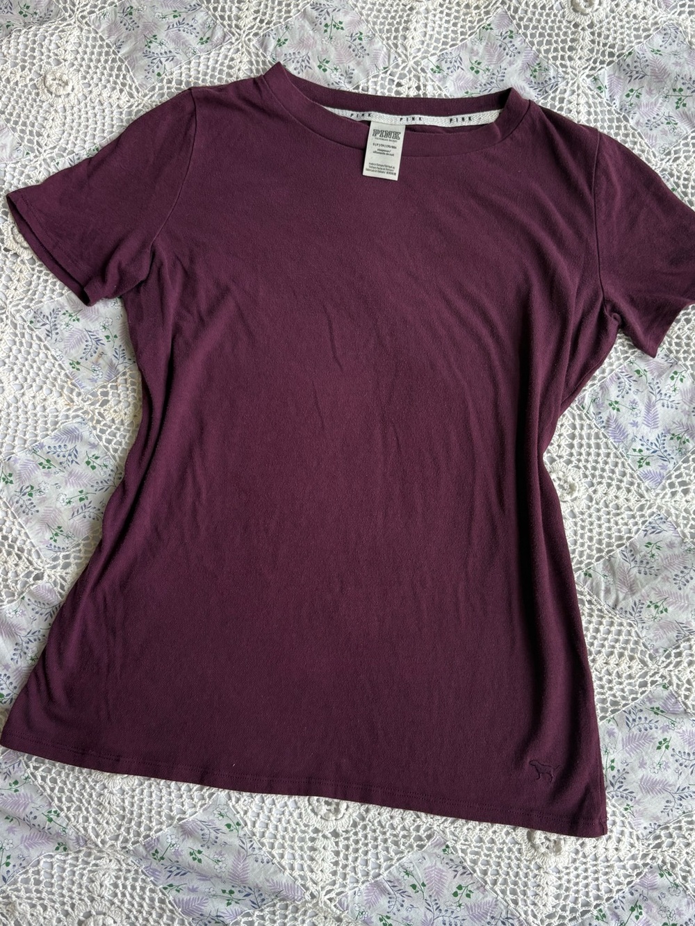 Victoria's Secret PINK purple cotton t-shirt
